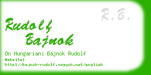 rudolf bajnok business card